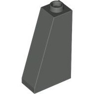 Lego kostka (kostička) 2x1x3 sklon (šikmá) 75°, tmavě šedá (4114515, 4240112)
